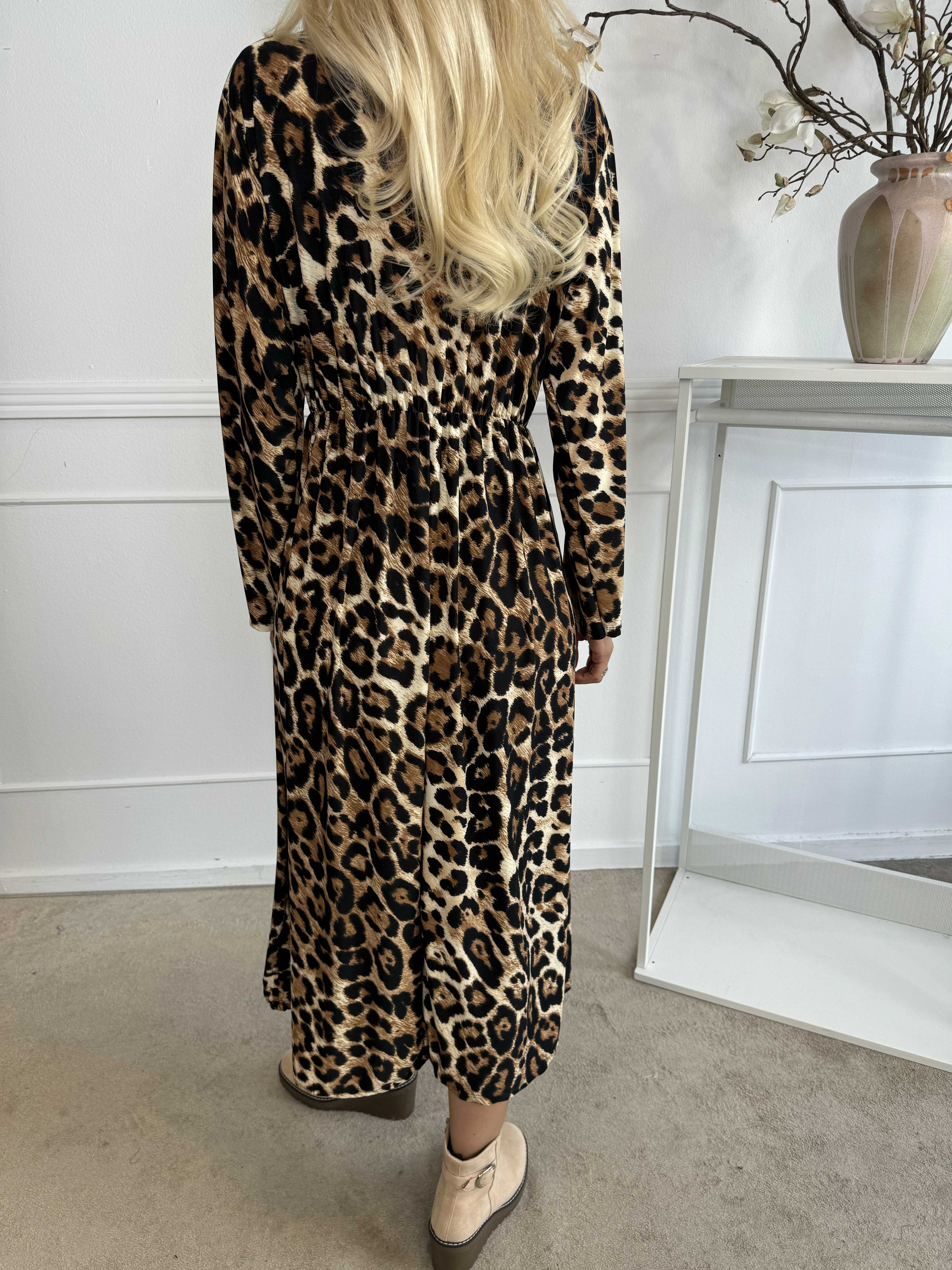 Nelly Animal - Elastisk klänning i leopardmönster